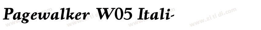 Pagewalker W05 Itali字体转换 Pagewalker W05 Itali字体转换